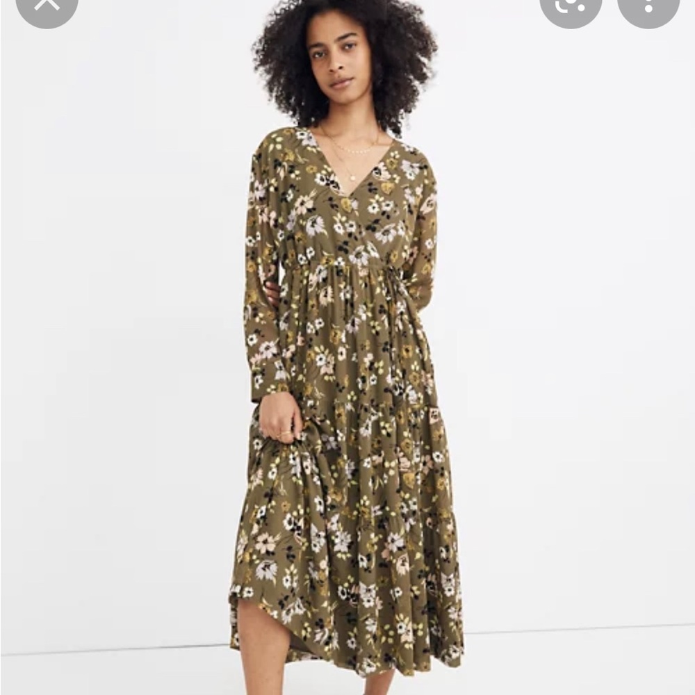 Madewell floral midi dress